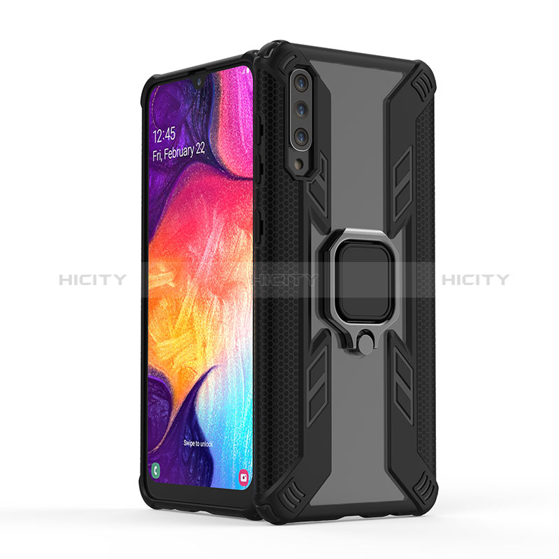 Silikon Hülle Handyhülle und Kunststoff Schutzhülle Hartschalen Tasche mit Magnetisch Fingerring Ständer KC4 für Samsung Galaxy A30S