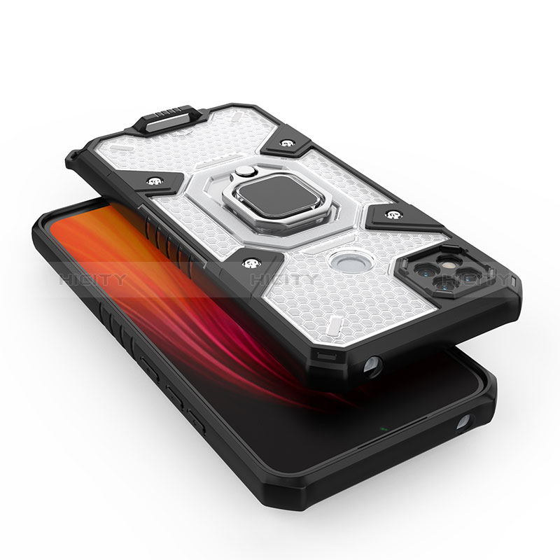 Silikon Hülle Handyhülle und Kunststoff Schutzhülle Hartschalen Tasche mit Magnetisch Fingerring Ständer KC4 für Xiaomi Redmi 10A 4G