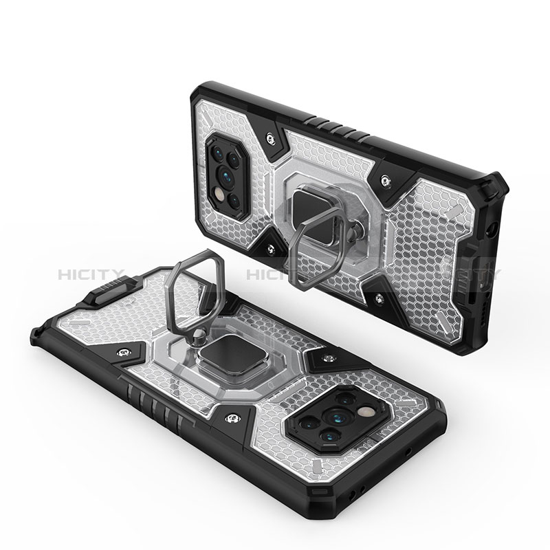 Silikon Hülle Handyhülle und Kunststoff Schutzhülle Hartschalen Tasche mit Magnetisch Fingerring Ständer KC5 für Xiaomi Poco X3 Pro