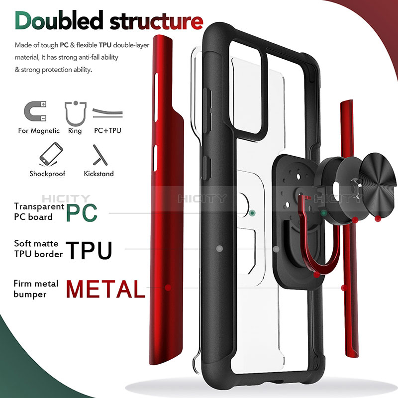 Silikon Hülle Handyhülle und Kunststoff Schutzhülle Hartschalen Tasche mit Magnetisch Fingerring Ständer LK1 für Samsung Galaxy S20 FE (2022) 5G groß