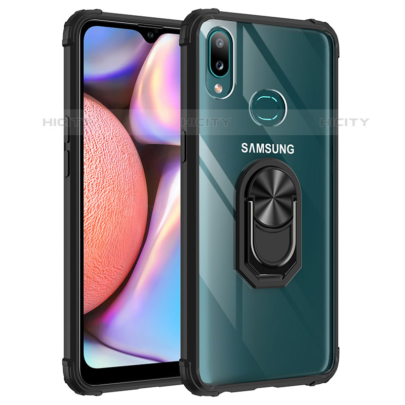 Silikon Hülle Handyhülle und Kunststoff Schutzhülle Hartschalen Tasche mit Magnetisch Fingerring Ständer MQ2 für Samsung Galaxy M01s