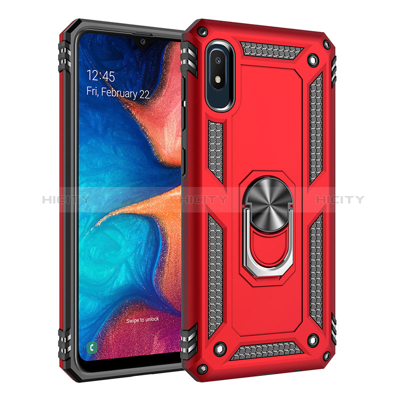 Silikon Hülle Handyhülle und Kunststoff Schutzhülle Hartschalen Tasche mit Magnetisch Fingerring Ständer MQ3 für Samsung Galaxy A10e