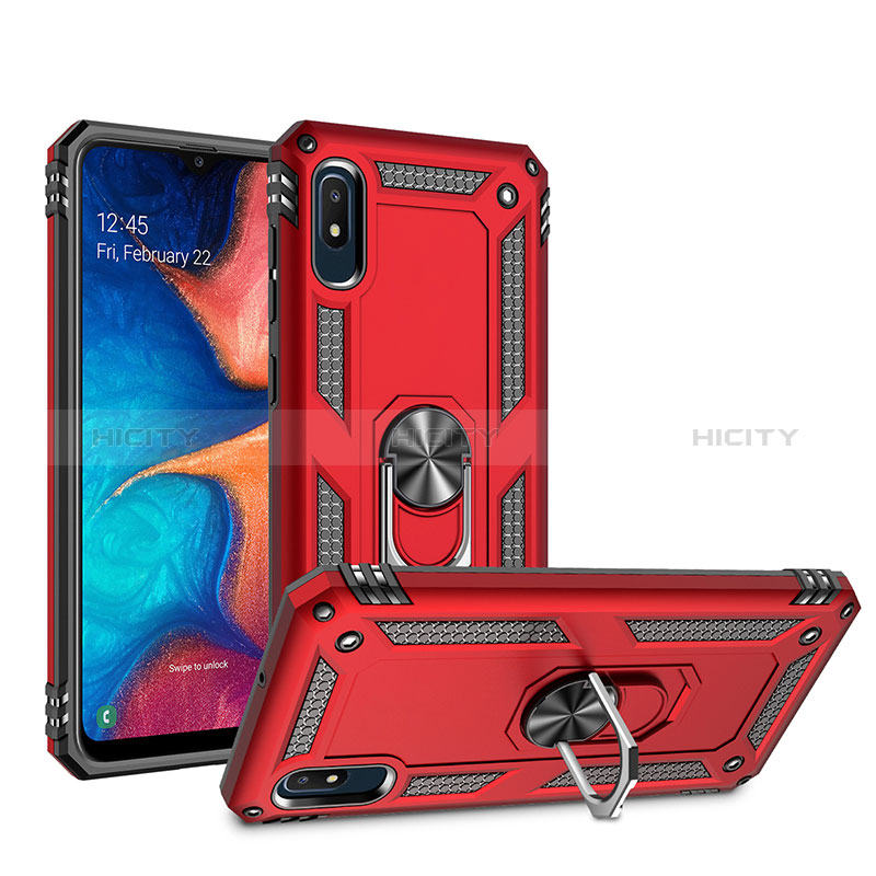 Silikon Hülle Handyhülle und Kunststoff Schutzhülle Hartschalen Tasche mit Magnetisch Fingerring Ständer MQ3 für Samsung Galaxy A10e