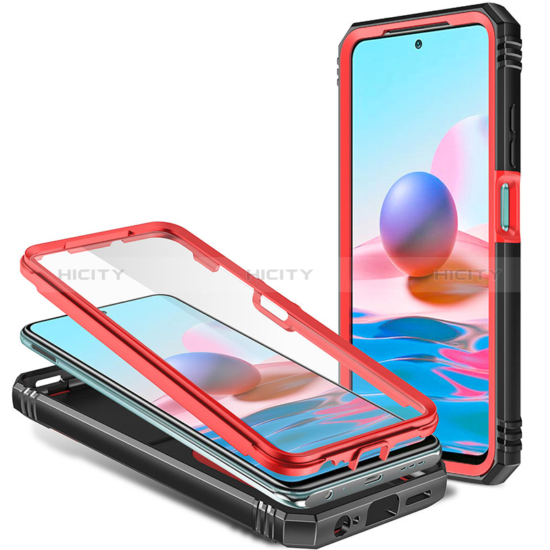 Silikon Hülle Handyhülle und Kunststoff Schutzhülle Hartschalen Tasche mit Magnetisch Fingerring Ständer MQ5 für Xiaomi Redmi Note 10 4G