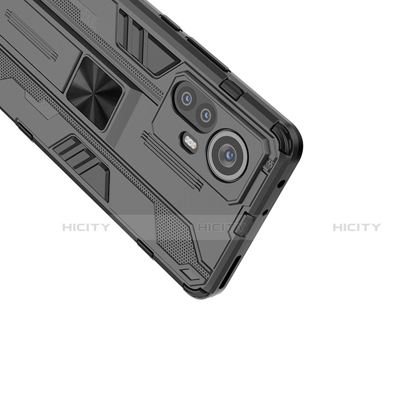 Silikon Hülle Handyhülle und Kunststoff Schutzhülle Hartschalen Tasche mit Magnetisch Ständer A01 für Xiaomi Mi 12 5G