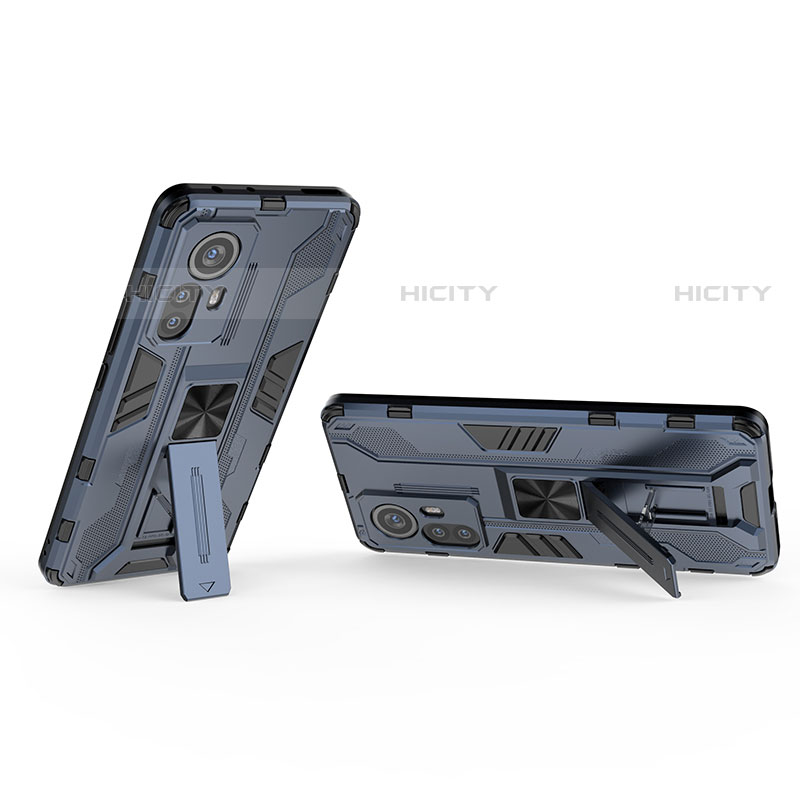 Silikon Hülle Handyhülle und Kunststoff Schutzhülle Hartschalen Tasche mit Magnetisch Ständer A01 für Xiaomi Mi 12X 5G