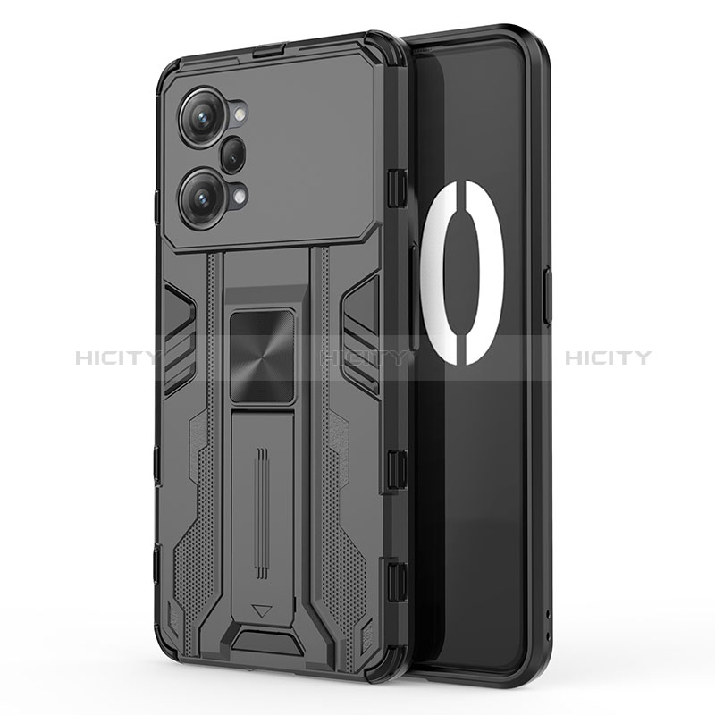 Silikon Hülle Handyhülle und Kunststoff Schutzhülle Hartschalen Tasche mit Magnetisch Ständer für Oppo K10 Pro 5G