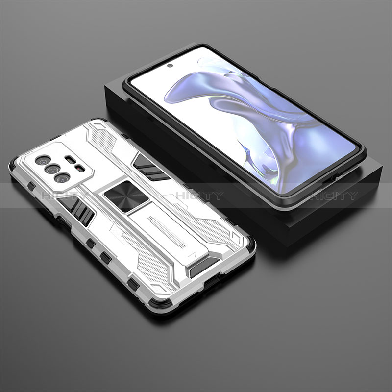 Silikon Hülle Handyhülle und Kunststoff Schutzhülle Hartschalen Tasche mit Magnetisch Ständer KC2 für Xiaomi Mi 11T 5G