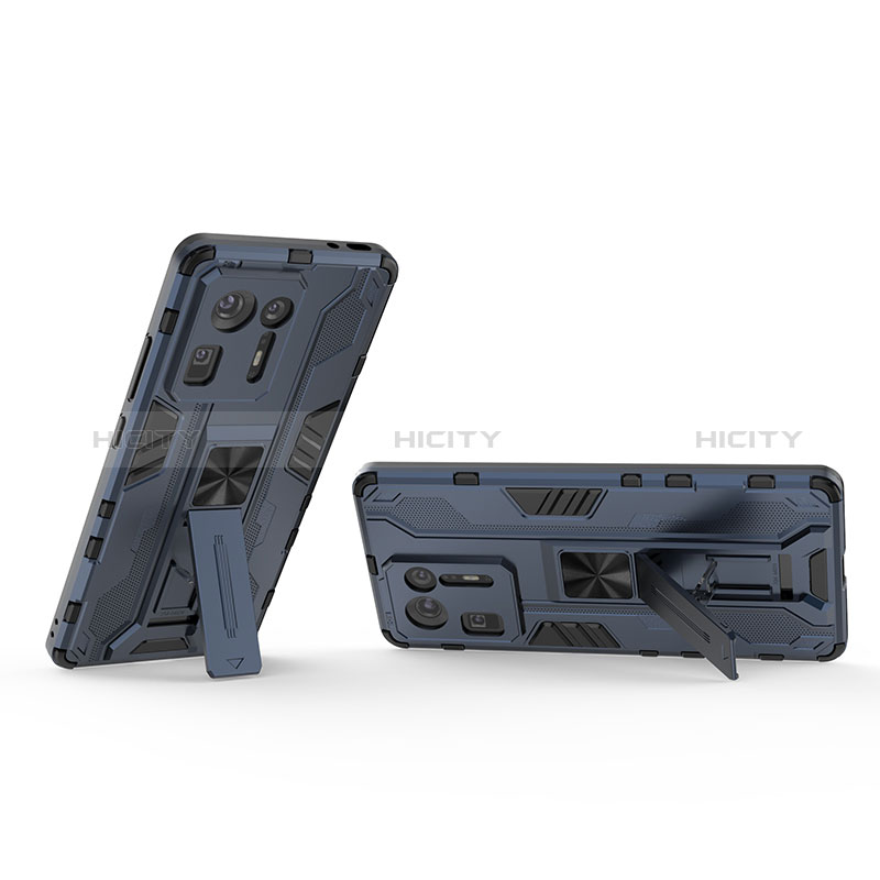 Silikon Hülle Handyhülle und Kunststoff Schutzhülle Hartschalen Tasche mit Magnetisch Ständer KC2 für Xiaomi Mi Mix 4 5G groß
