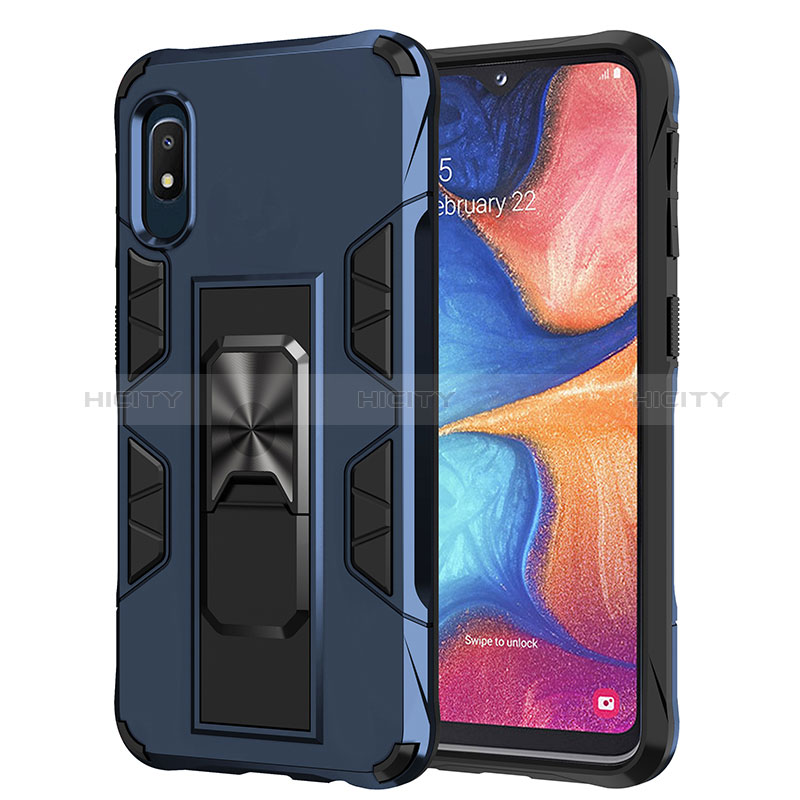 Silikon Hülle Handyhülle und Kunststoff Schutzhülle Hartschalen Tasche mit Magnetisch Ständer MQ1 für Samsung Galaxy A10e