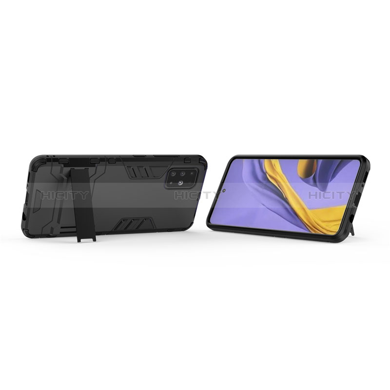 Silikon Hülle Handyhülle und Kunststoff Schutzhülle Hartschalen Tasche mit Ständer A01 für Samsung Galaxy M40S