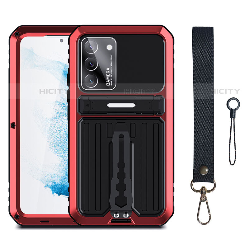 Silikon Hülle Handyhülle und Kunststoff Schutzhülle Hartschalen Tasche mit Ständer A01 für Samsung Galaxy S21 FE 5G Rot