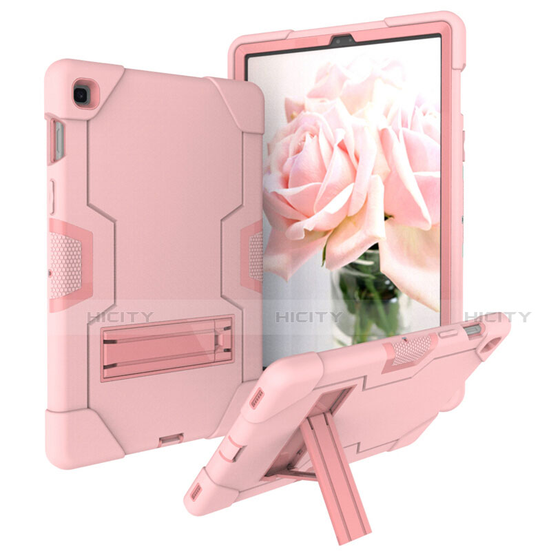 Silikon Hülle Handyhülle und Kunststoff Schutzhülle Hartschalen Tasche mit Ständer A03 für Samsung Galaxy Tab S5e 4G 10.5 SM-T725