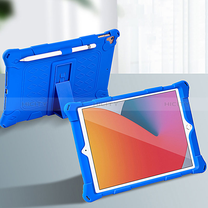 Silikon Hülle Handyhülle und Kunststoff Schutzhülle Hartschalen Tasche mit Ständer H01 für Apple iPad 10.2 (2019)