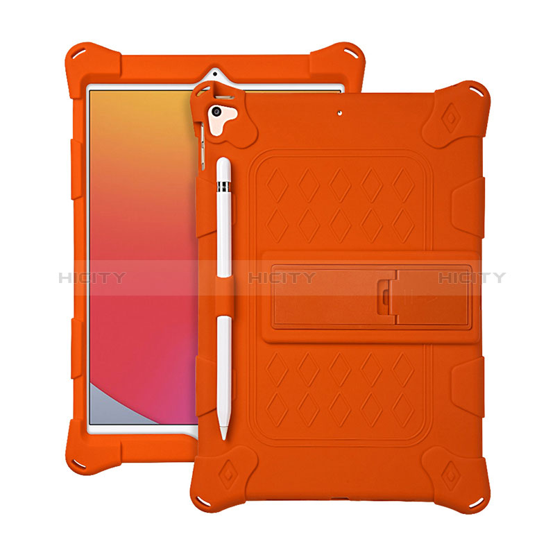 Silikon Hülle Handyhülle und Kunststoff Schutzhülle Hartschalen Tasche mit Ständer H01 für Apple iPad 10.2 (2019)