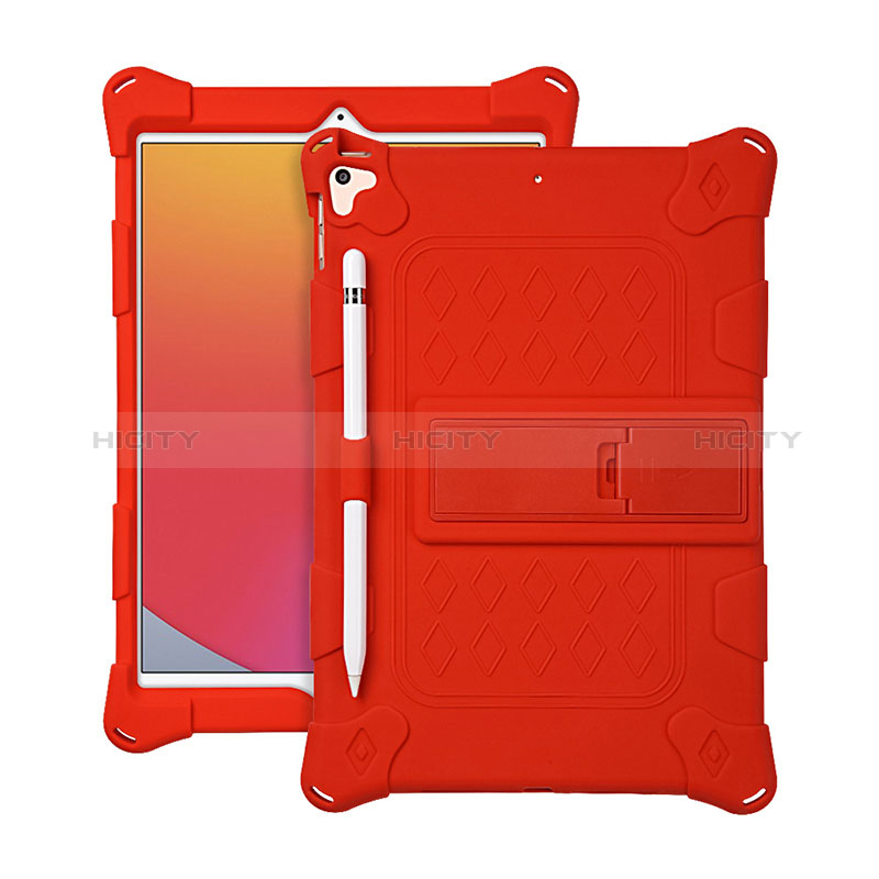 Silikon Hülle Handyhülle und Kunststoff Schutzhülle Hartschalen Tasche mit Ständer H01 für Apple iPad 10.2 (2019) groß