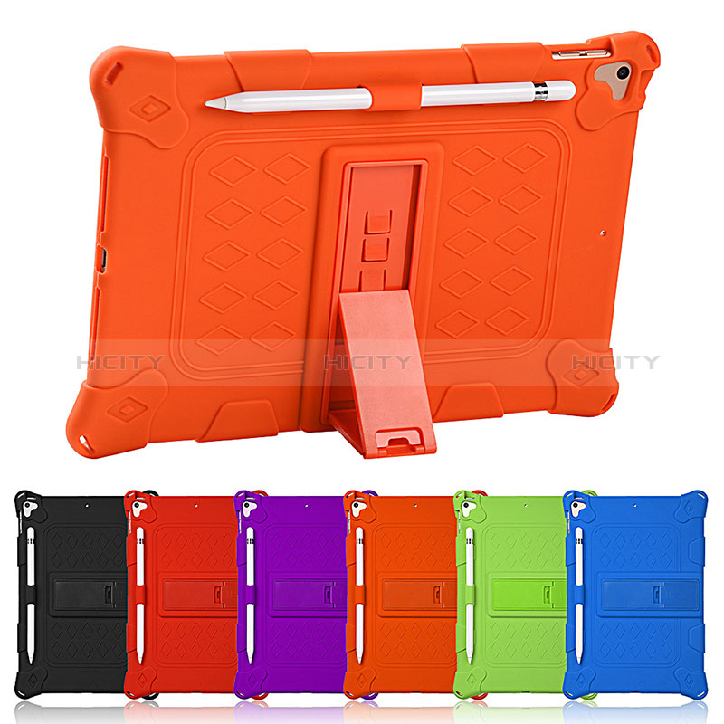 Silikon Hülle Handyhülle und Kunststoff Schutzhülle Hartschalen Tasche mit Ständer H01 für Apple iPad 10.2 (2019)