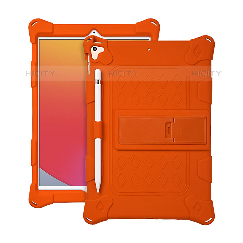 Silikon Hülle Handyhülle und Kunststoff Schutzhülle Hartschalen Tasche mit Ständer H01 für Apple iPad Air 3 groß