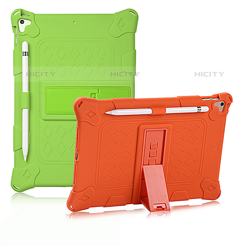 Silikon Hülle Handyhülle und Kunststoff Schutzhülle Hartschalen Tasche mit Ständer H01 für Apple iPad Air 3