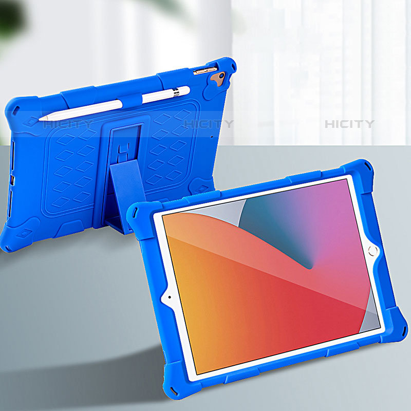 Silikon Hülle Handyhülle und Kunststoff Schutzhülle Hartschalen Tasche mit Ständer H01 für Apple iPad Pro 10.5 groß