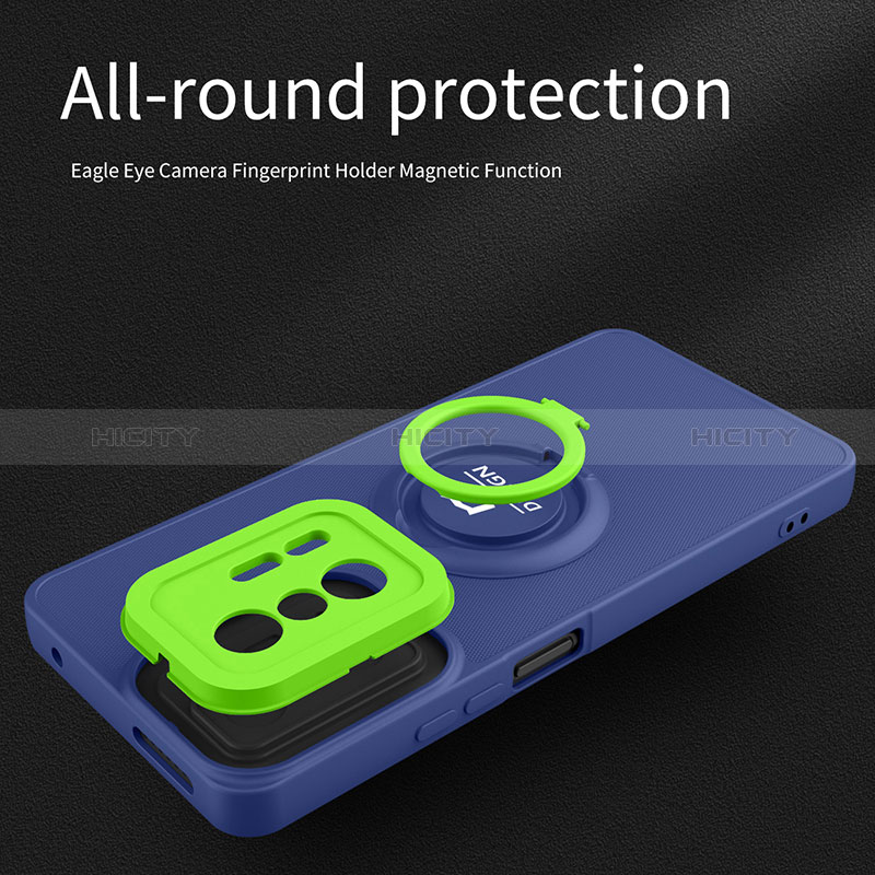 Silikon Hülle Handyhülle und Kunststoff Schutzhülle Hartschalen Tasche mit Ständer H01P für Xiaomi Mi 11T Pro 5G
