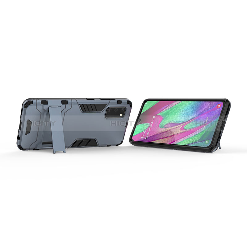 Silikon Hülle Handyhülle und Kunststoff Schutzhülle Hartschalen Tasche mit Ständer KC1 für Samsung Galaxy A41