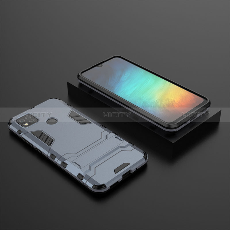 Silikon Hülle Handyhülle und Kunststoff Schutzhülle Hartschalen Tasche mit Ständer KC1 für Xiaomi Redmi 10A 4G groß
