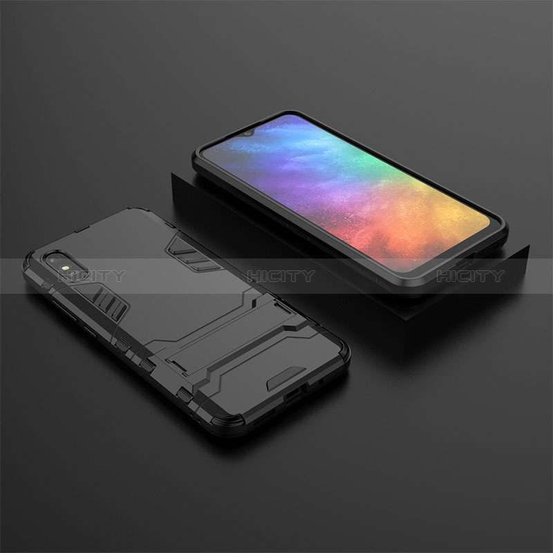 Silikon Hülle Handyhülle und Kunststoff Schutzhülle Hartschalen Tasche mit Ständer KC1 für Xiaomi Redmi 9A groß