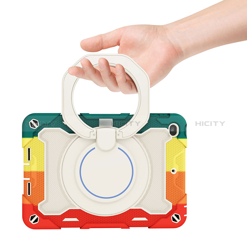 Silikon Hülle Handyhülle und Kunststoff Schutzhülle Hartschalen Tasche mit Ständer L02 für Apple iPad Mini 4