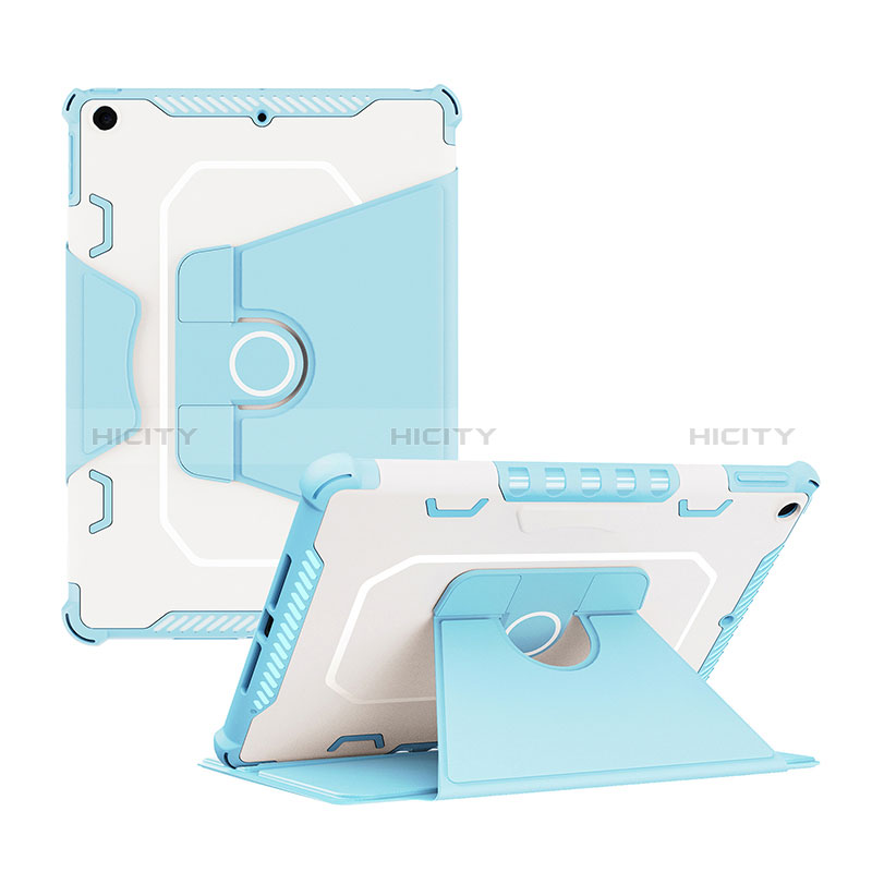 Silikon Hülle Handyhülle und Kunststoff Schutzhülle Hartschalen Tasche mit Ständer L04 für Apple iPad 10.2 (2019)