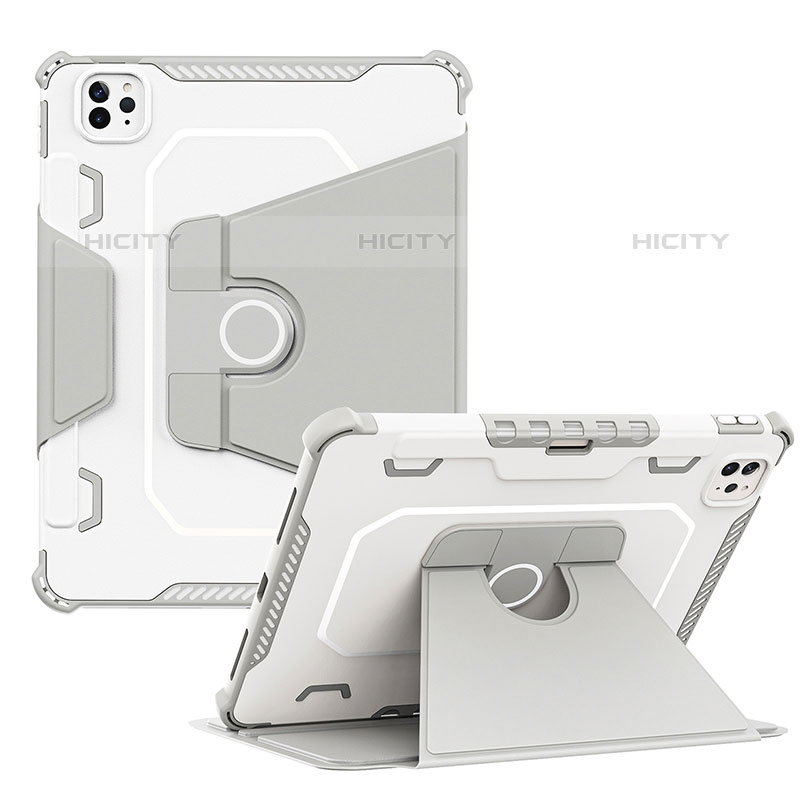 Silikon Hülle Handyhülle und Kunststoff Schutzhülle Hartschalen Tasche mit Ständer L04 für Apple iPad Pro 11 (2021) groß