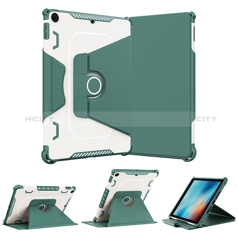 Silikon Hülle Handyhülle und Kunststoff Schutzhülle Hartschalen Tasche mit Ständer L05 für Apple New iPad 9.7 (2018)