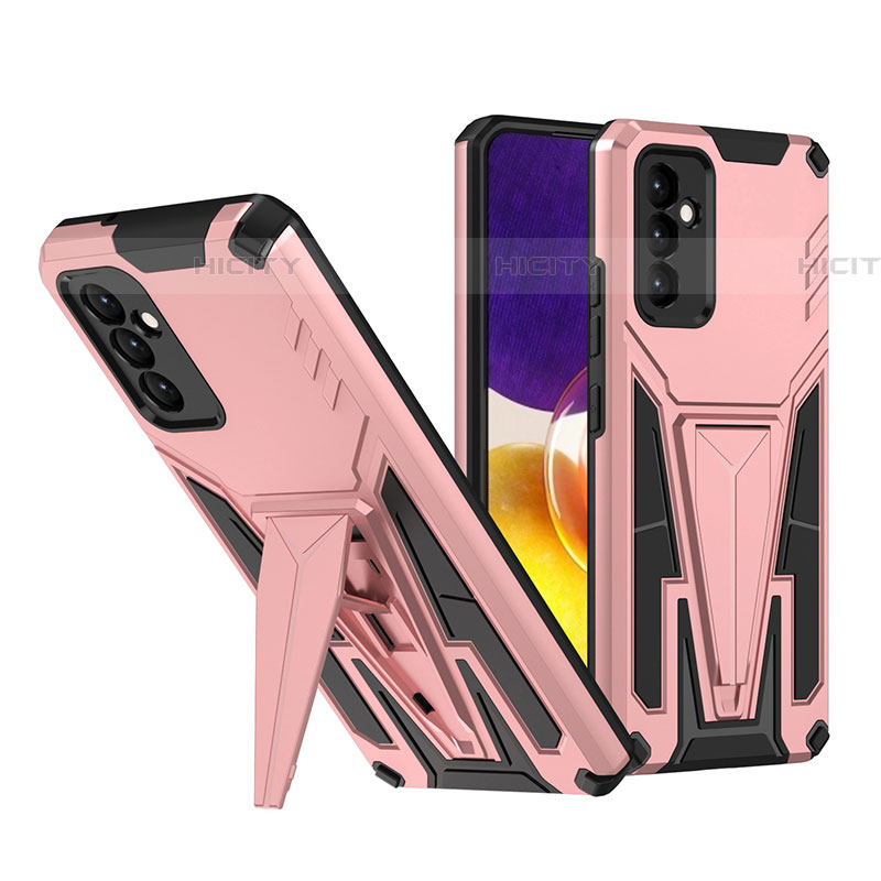 Silikon Hülle Handyhülle und Kunststoff Schutzhülle Hartschalen Tasche mit Ständer MQ1 für Samsung Galaxy A24 4G groß