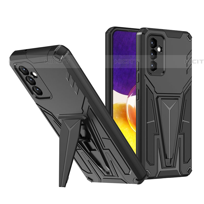 Silikon Hülle Handyhülle und Kunststoff Schutzhülle Hartschalen Tasche mit Ständer MQ1 für Samsung Galaxy A34 5G