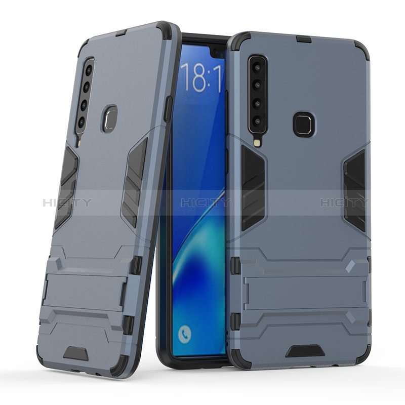 Silikon Hülle Handyhülle und Kunststoff Schutzhülle Hartschalen Tasche mit Ständer T03 für Samsung Galaxy A9 (2018) A920 groß