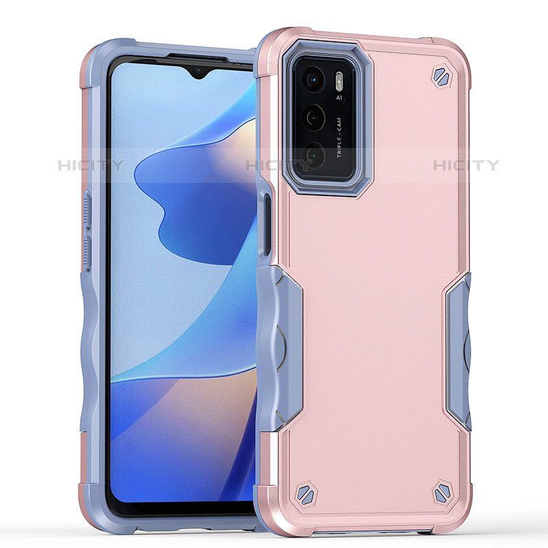 Silikon Hülle Handyhülle und Kunststoff Schutzhülle Hartschalen Tasche QW1 für Oppo A16s groß