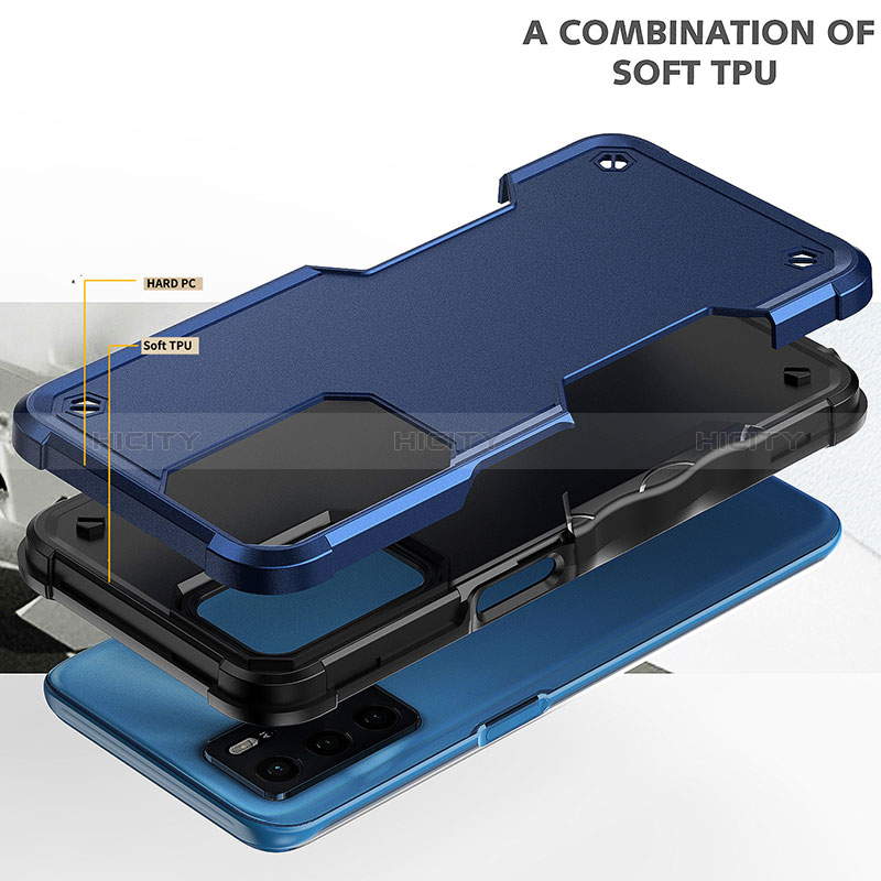 Silikon Hülle Handyhülle und Kunststoff Schutzhülle Hartschalen Tasche QW1 für Oppo A54s