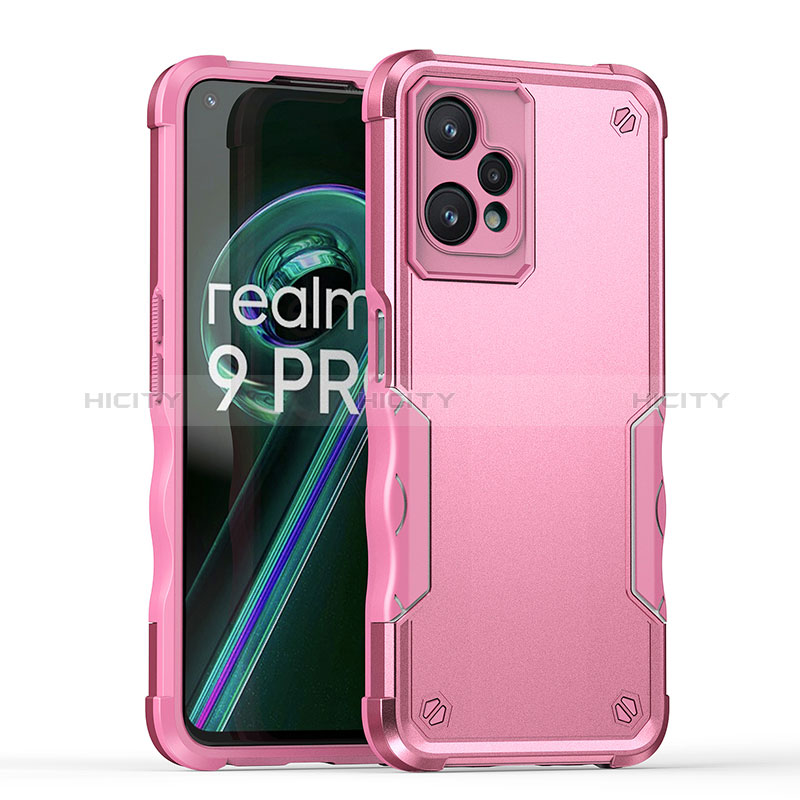 Silikon Hülle Handyhülle und Kunststoff Schutzhülle Hartschalen Tasche QW1 für Realme 9 Pro 5G groß