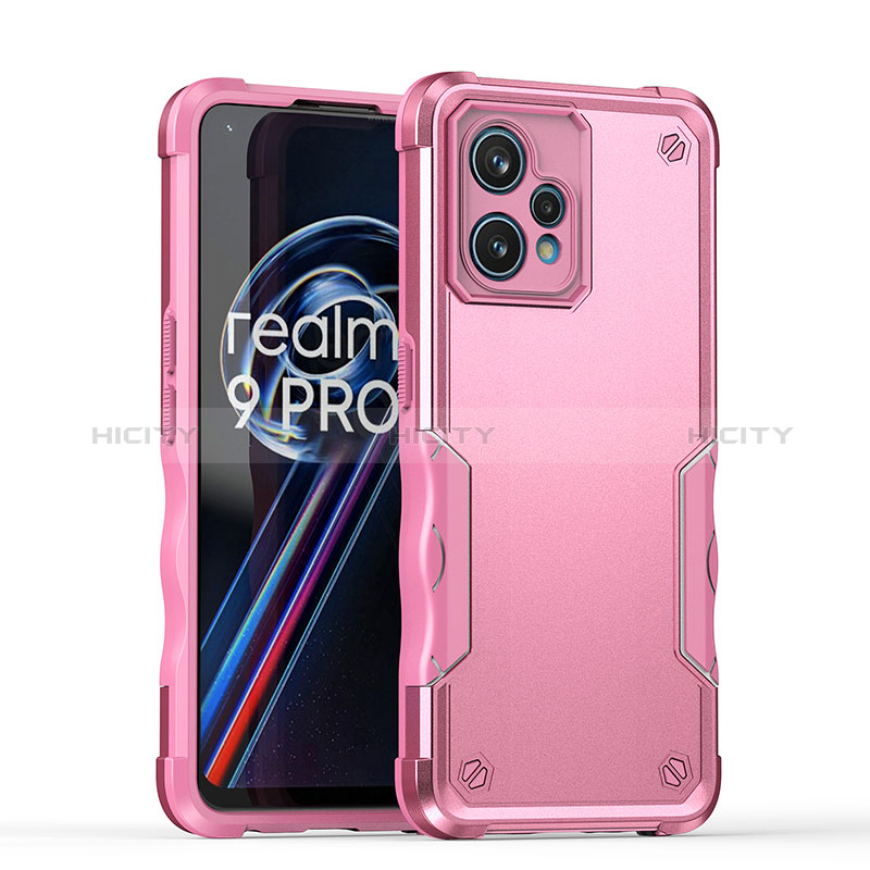 Silikon Hülle Handyhülle und Kunststoff Schutzhülle Hartschalen Tasche QW1 für Realme Narzo 50 Pro 5G Rosa