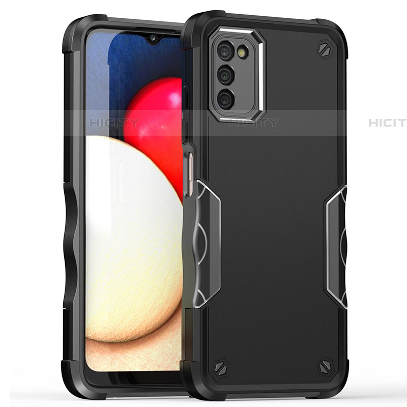 Silikon Hülle Handyhülle und Kunststoff Schutzhülle Hartschalen Tasche QW1 für Samsung Galaxy A03s groß