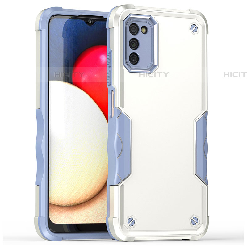 Silikon Hülle Handyhülle und Kunststoff Schutzhülle Hartschalen Tasche QW1 für Samsung Galaxy A03s groß