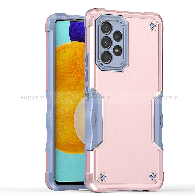 Silikon Hülle Handyhülle und Kunststoff Schutzhülle Hartschalen Tasche QW1 für Samsung Galaxy A52s 5G Rosa