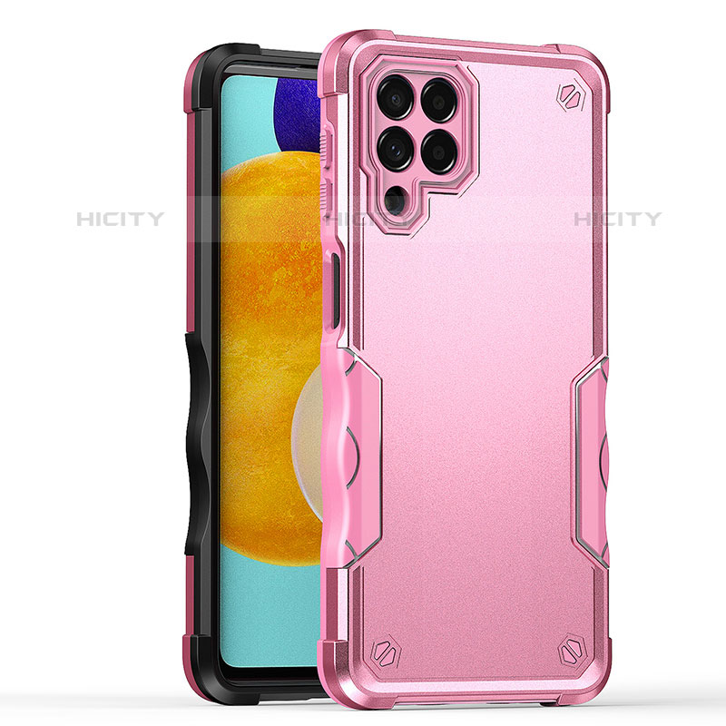 Silikon Hülle Handyhülle und Kunststoff Schutzhülle Hartschalen Tasche QW1 für Samsung Galaxy M53 5G Rosegold