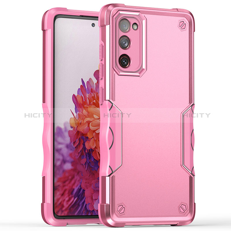 Silikon Hülle Handyhülle und Kunststoff Schutzhülle Hartschalen Tasche QW1 für Samsung Galaxy S20 FE (2022) 5G Rosegold Plus