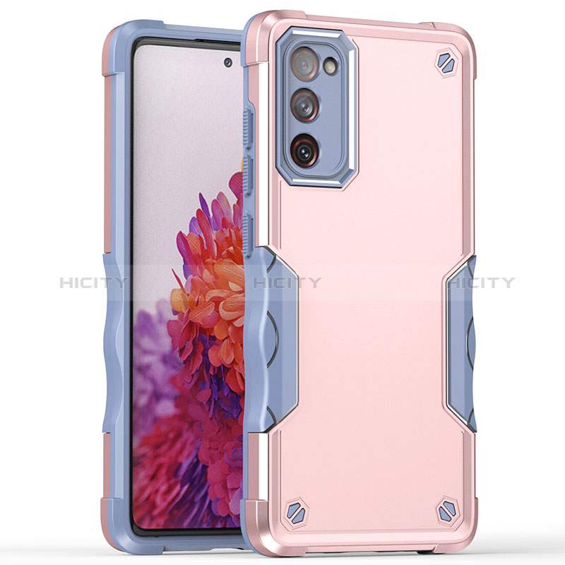 Silikon Hülle Handyhülle und Kunststoff Schutzhülle Hartschalen Tasche QW1 für Samsung Galaxy S20 FE 5G Rosa