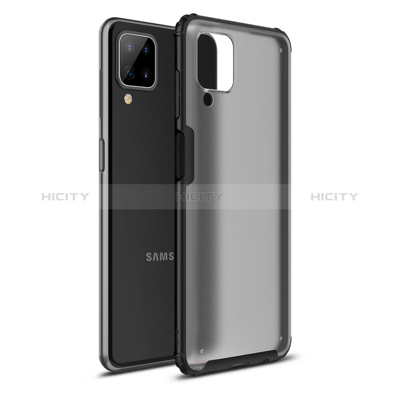 Silikon Hülle Handyhülle und Kunststoff Schutzhülle Hartschalen Tasche U01 für Samsung Galaxy A12 Nacho Schwarz Plus