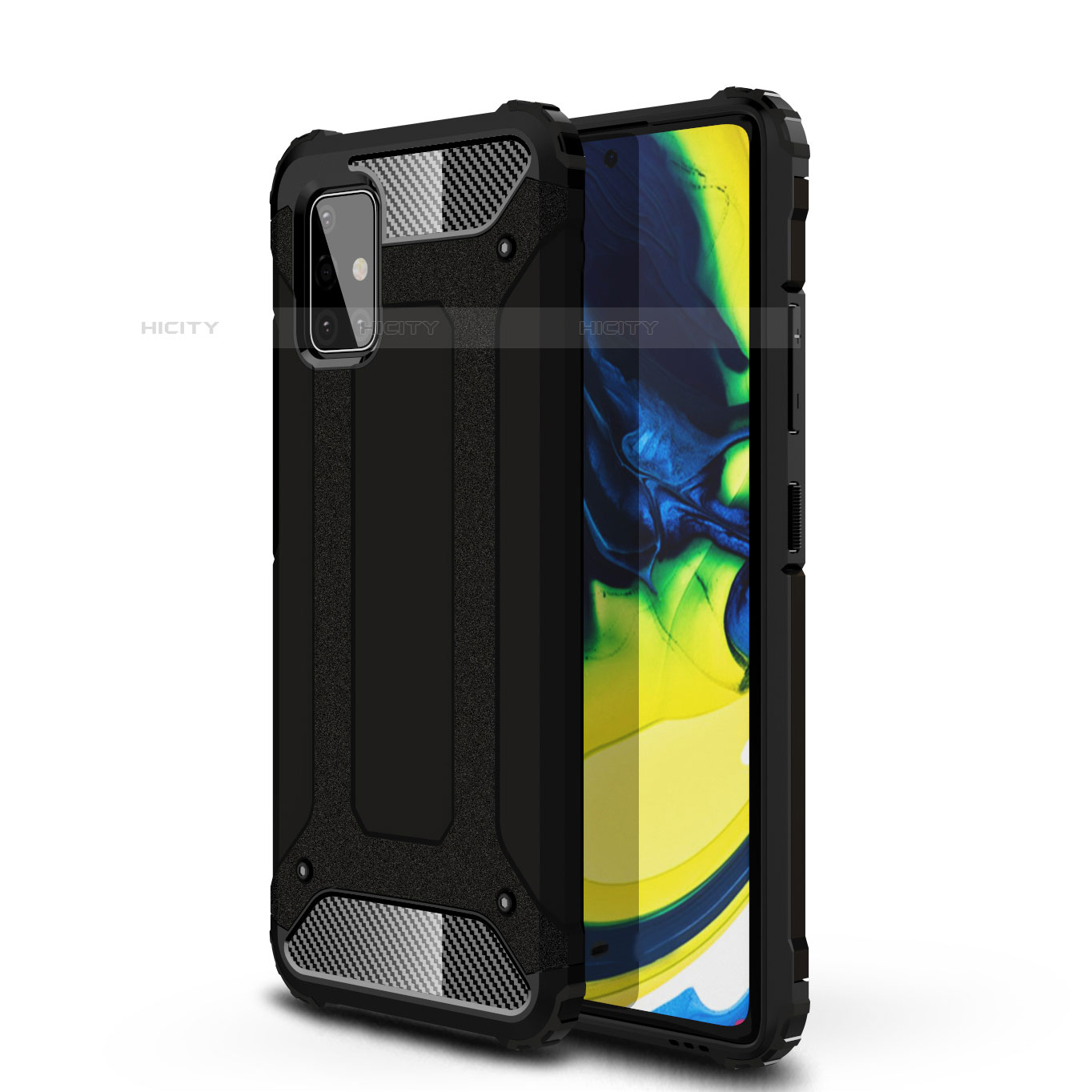 Silikon Hülle Handyhülle und Kunststoff Schutzhülle Hartschalen Tasche U01 für Samsung Galaxy A71 5G