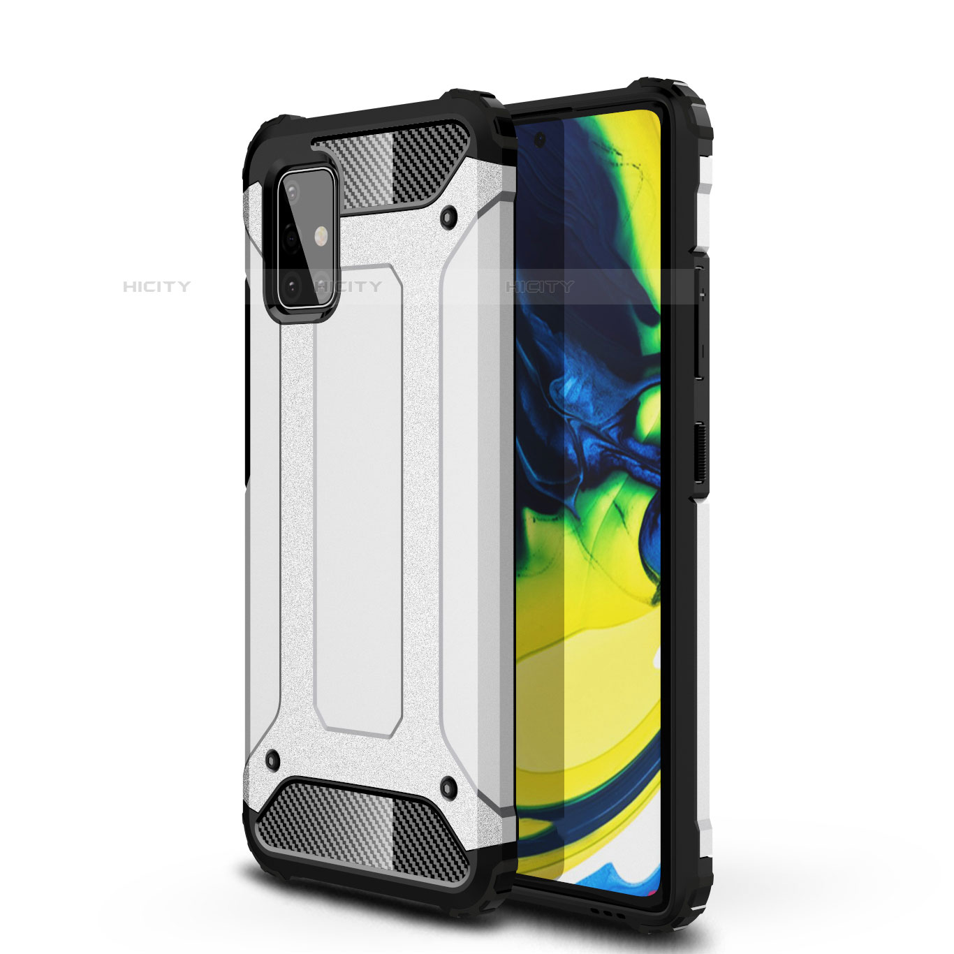 Silikon Hülle Handyhülle und Kunststoff Schutzhülle Hartschalen Tasche U01 für Samsung Galaxy A71 5G