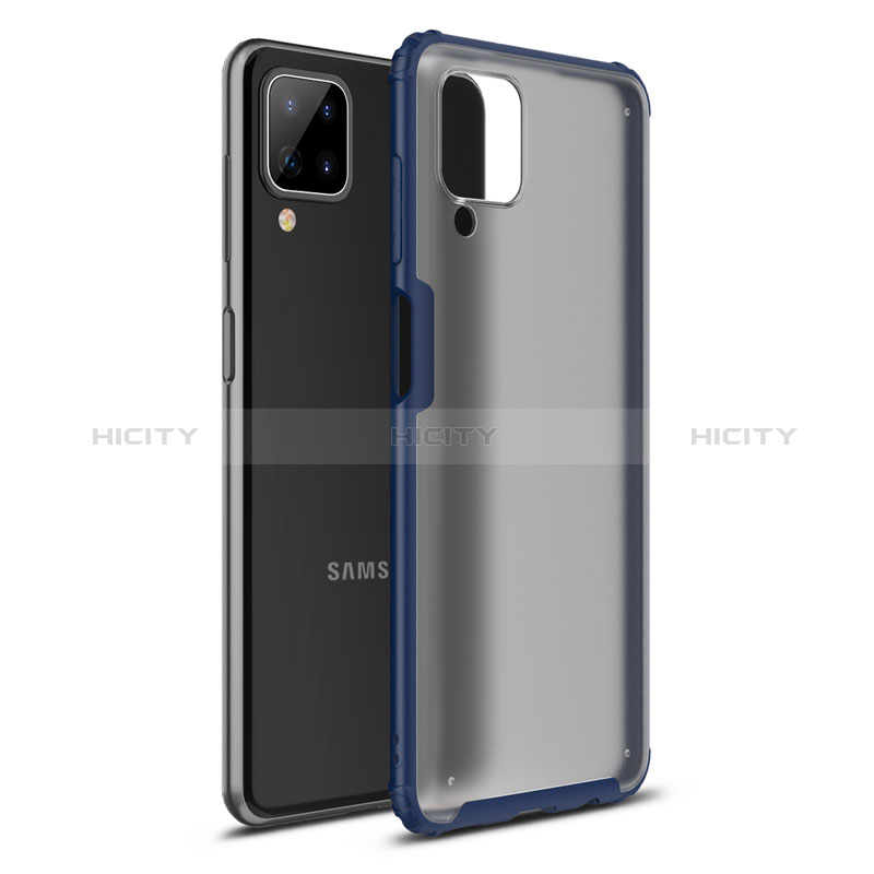 Silikon Hülle Handyhülle und Kunststoff Schutzhülle Hartschalen Tasche U01 für Samsung Galaxy F12 Blau