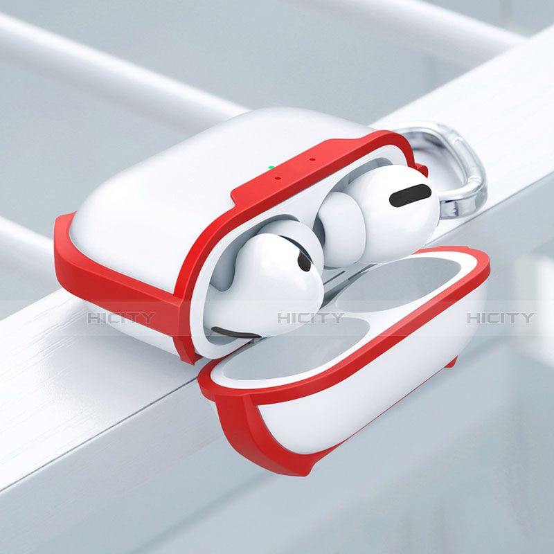 Silikon Hülle Handyhülle und Kunststoff Schutzhülle Hartschalen Tasche U02 für Apple AirPods Pro